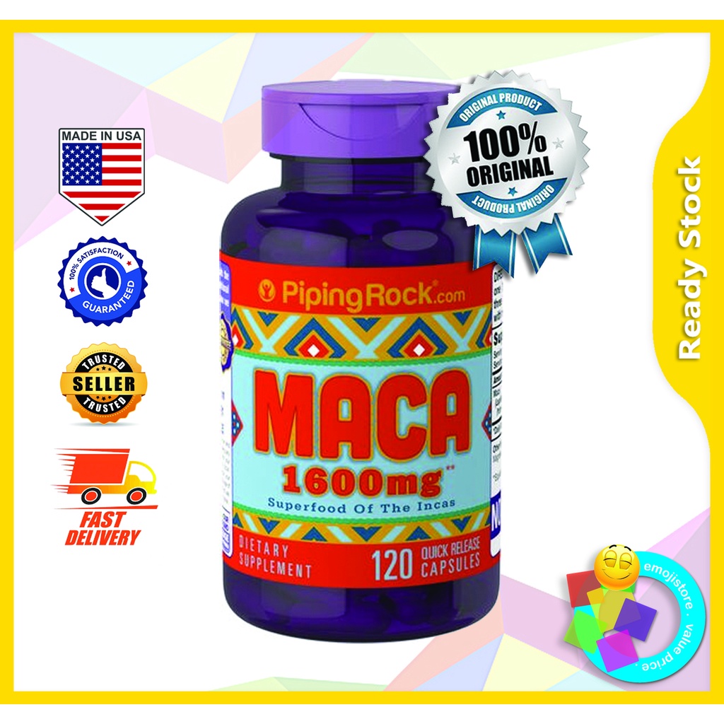 Piping Rock Maca 1600 mg, 120 Capsules (USA) Shopee Malaysia