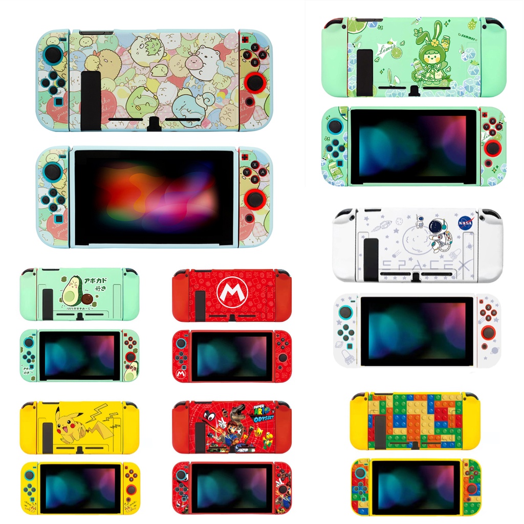 Nintendo Switch V2 Case / Switch OLED Casing Yellow/Green/Red/White TPU ...