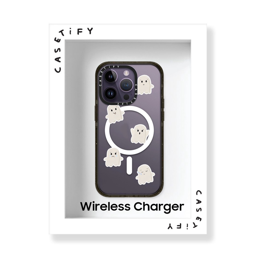 Original Casetify Lil Ghost Reminders Hard Plastic PC Case Cover For iPhone 11 12 13 14 Plus Pro