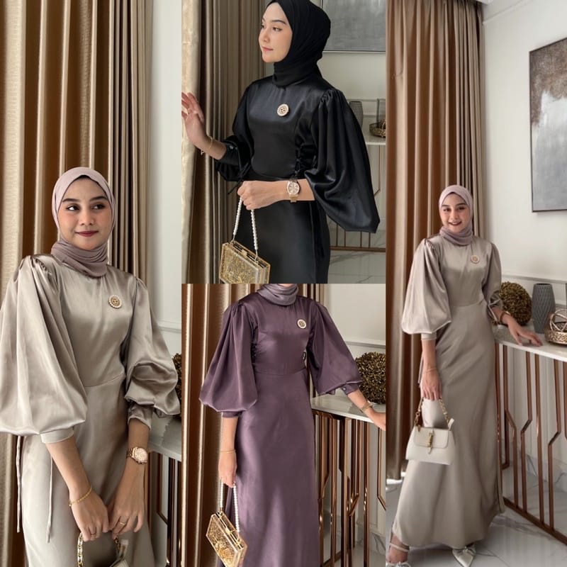 bridesmaid dress hijab polos