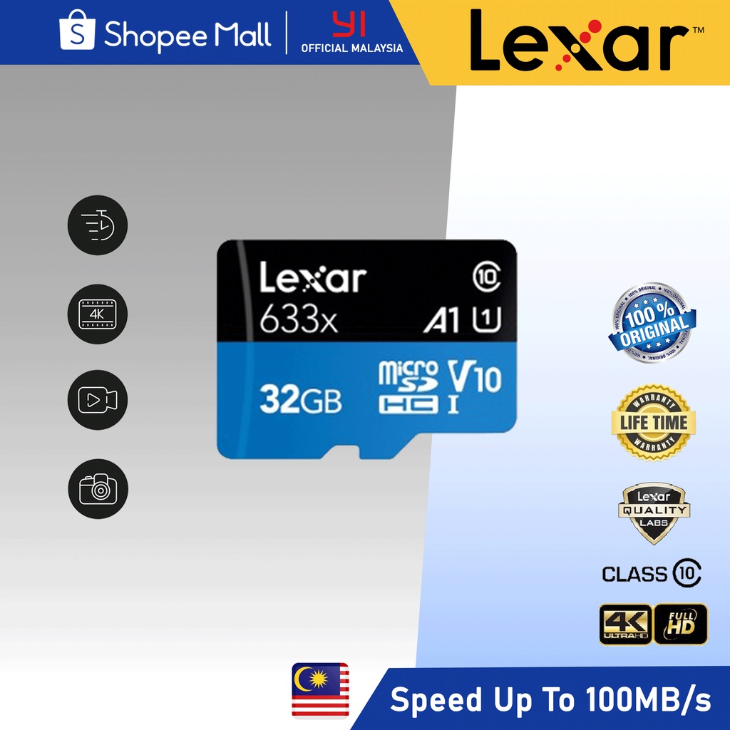 Lexar 32GB High-Performance 800x UHS-I SDHC Memory Card (BLUE Series)