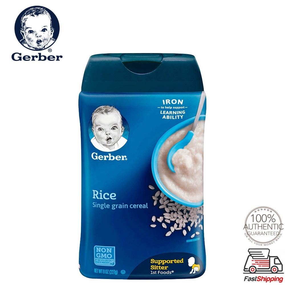 Gerber Baby Cereal 1st Foods Rice Single Grain Cereal 227g (Long Expiry ...