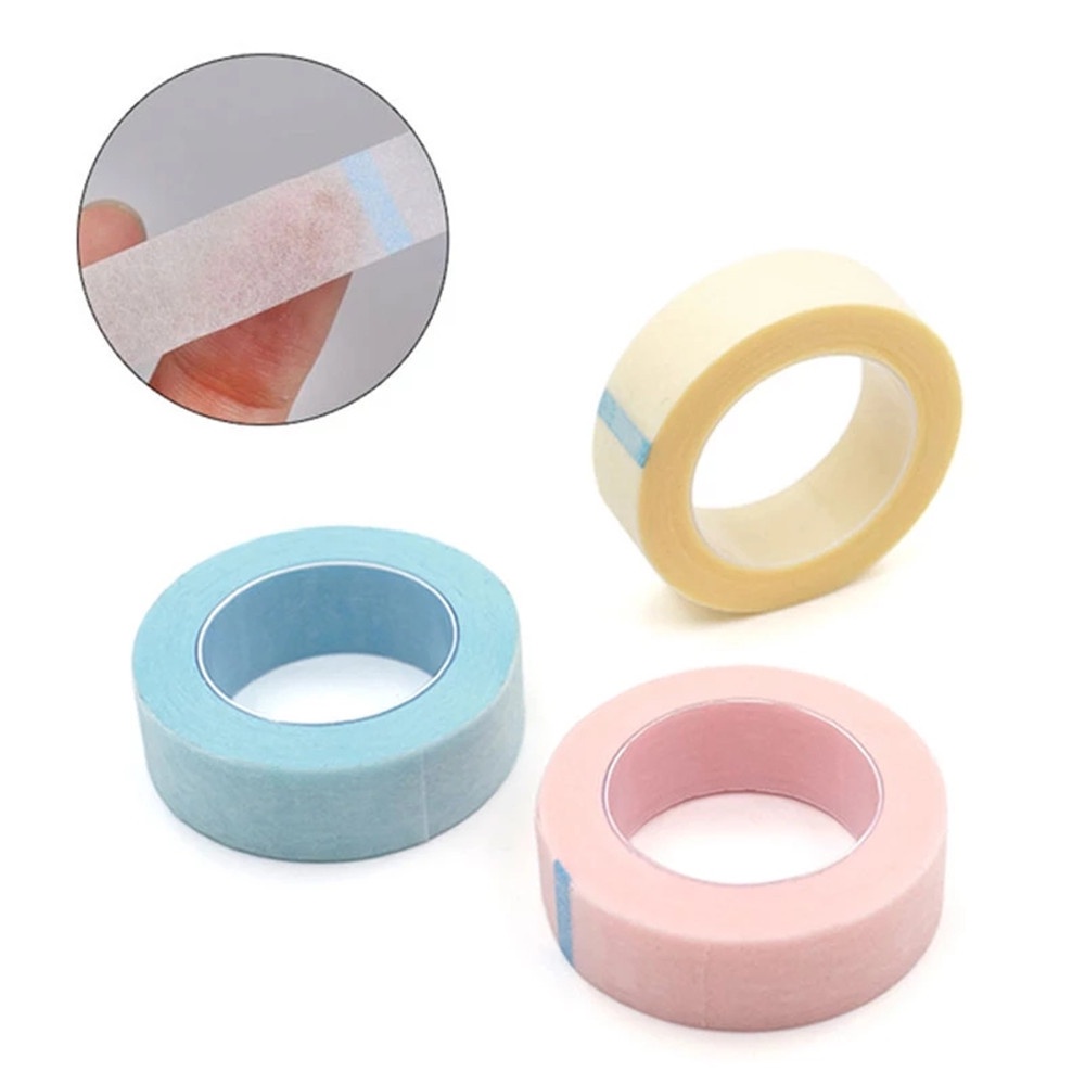 1 Rolls Breathable Pink Blue Paper Tapes Eyelash Extension Lint White