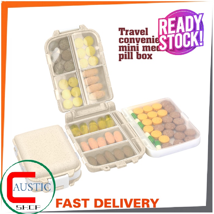 Travel Mini Medicine Pill Storage Box Organizer Varian Colour Green