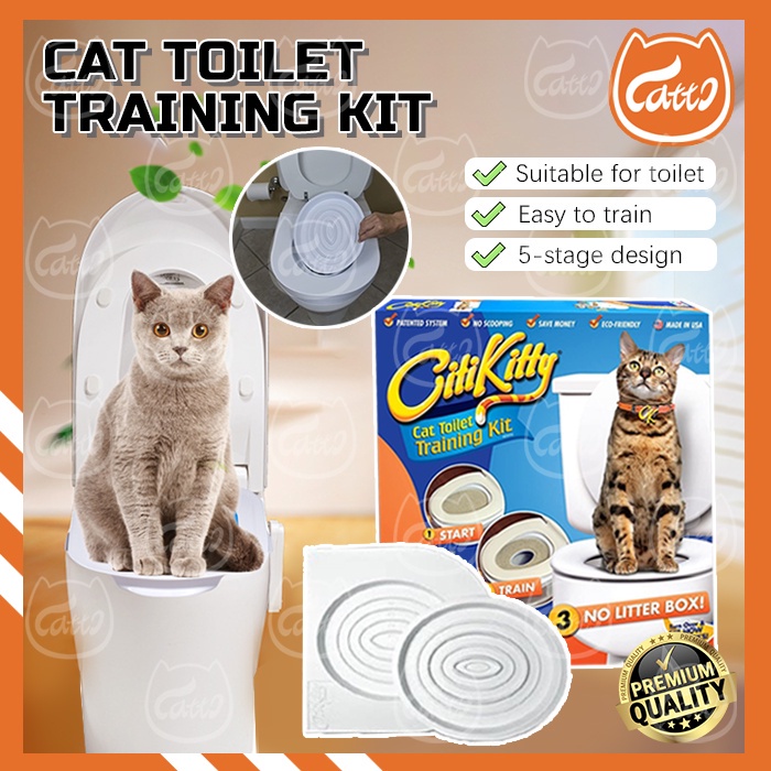 CATTO Cat Toilet Training Kit Cat Toilet Trainer Potty Training Toilet