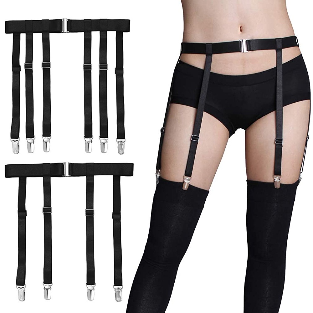 aloe vera gleitgel durex Plus Size Retro Classic Silky Satin 12 Straps Garter Belt Metal Clips  Underwear main image 0