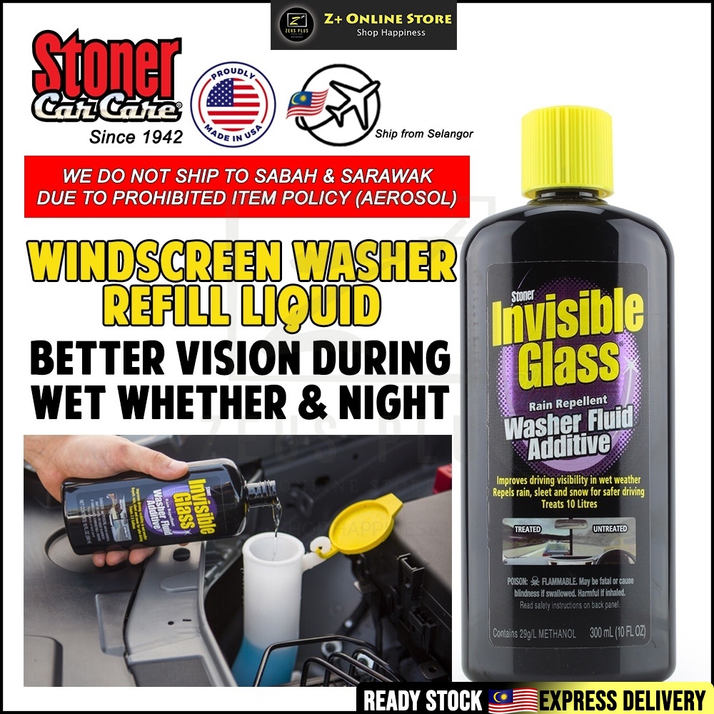 Stoner Invisible Glass - 22oz (643ml) Clean & Repel Glass Cleaner Rain  Repellent