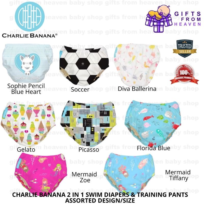 Charlie Banana 2-in-1 Swim Diaper & Training Pants