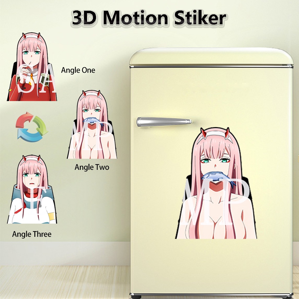 Darling In The Franxx Zero Two Anime 3d Motion Car Stickers Self Adhesive Stickers Waterproof 4464