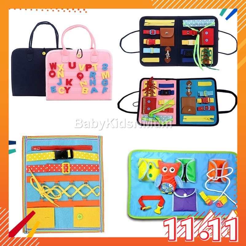 Kid Toddlers Busy Board Buckle Toys Early Learning Activity