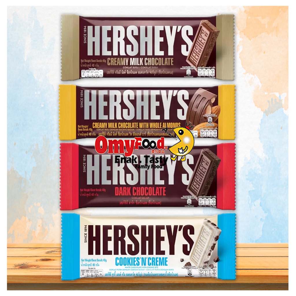 40g Hershey's Chocolate Bar [ Creamy Milk Chocolate/ Dark Chocolate ...