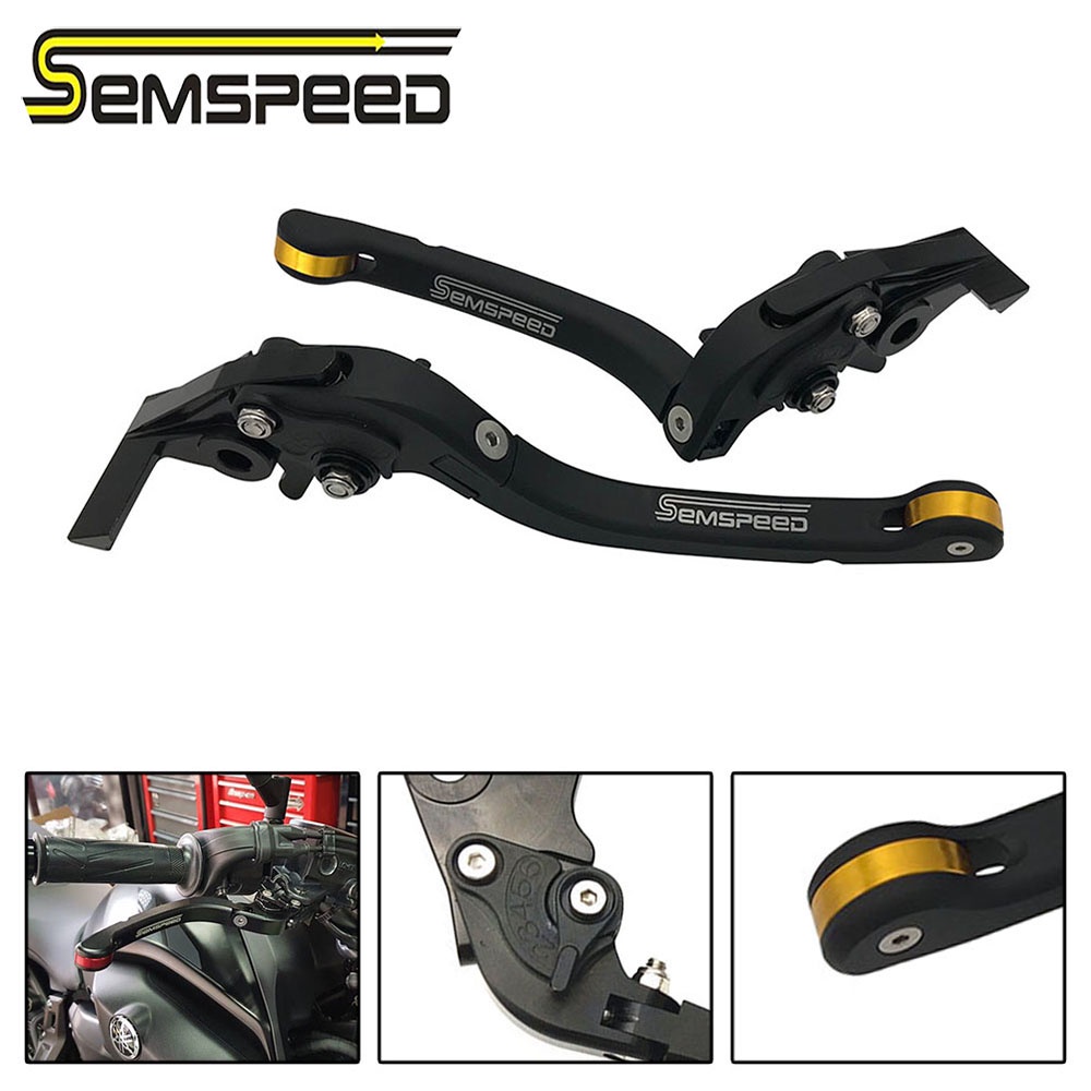 SEMSPEED Motorcycle Adjustable Foldable Folding Brake Clutch Levers