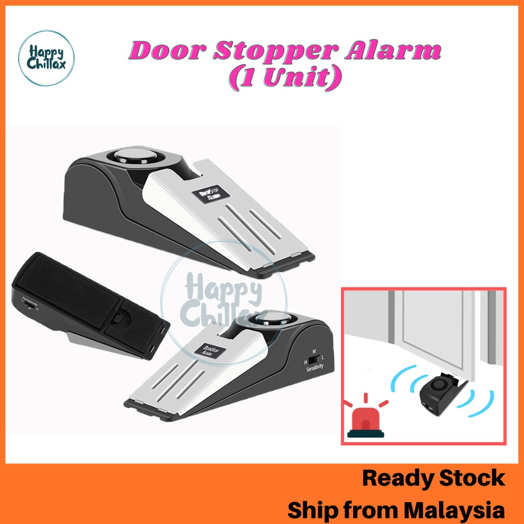 Door Stop Alarm Anti Theft Home Security Alert System (1 Unit) Battery