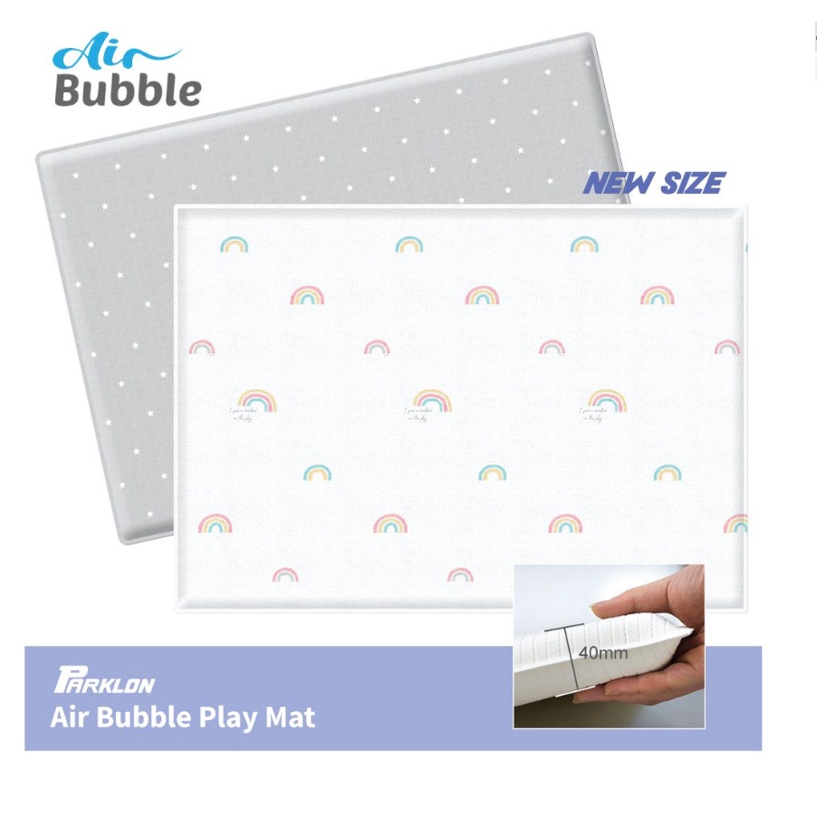 Parklon Air Bubble Playmat 210 x 150 x 4cm Rainbow Dream (Made In