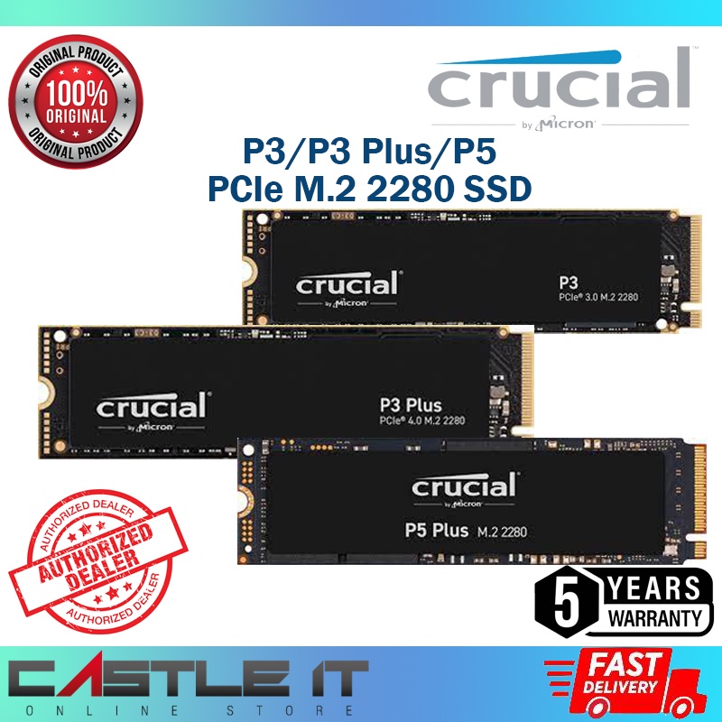 Disque dur SSD CRUCIAL P3 Plus 1 To PCIe 4.0 NVMe M.2 2280