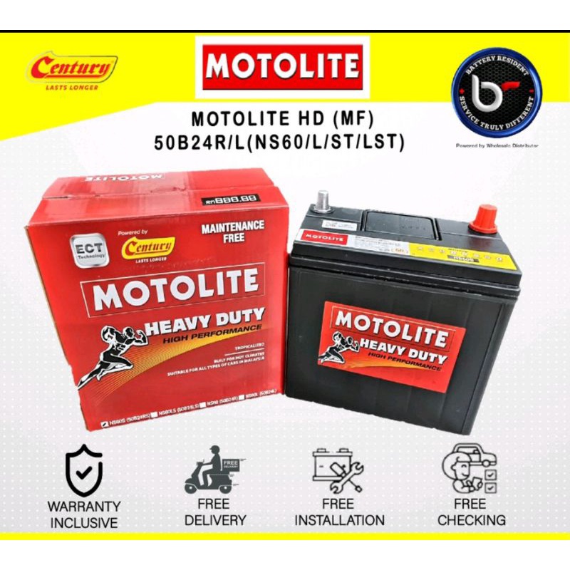 MOTOLITE (MF) Bateri NS40ZL/NS60/NS60L/NS60s | Shopee Malaysia