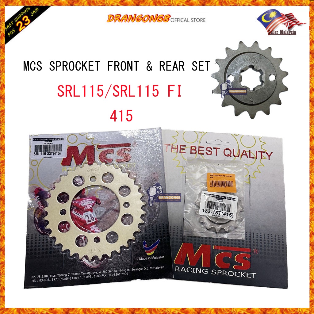 SPROCKET MCS 415 SRL115/SRL115 FI 14 15 33 34 35 36 37 38 | Shopee Malaysia