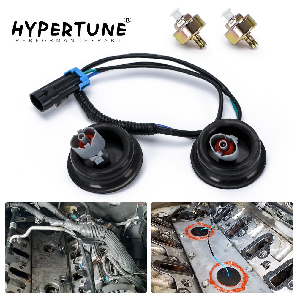 Dual Knock Sensors with Wiring Harness Kit For Chevy Suburban Silverado Avalanche Tahoe GMC