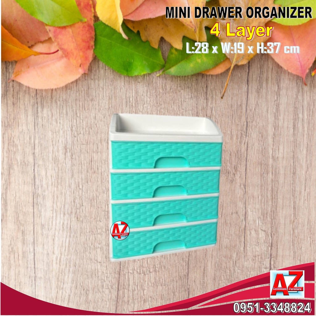 Mini Drawer 4 Layer, Drawer , Desk bin Organizer , desk drawer