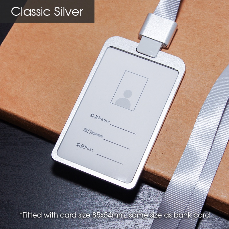 [Ready Stock] Premium Aluminum Alloy ID Card Holder with Lanyard ...