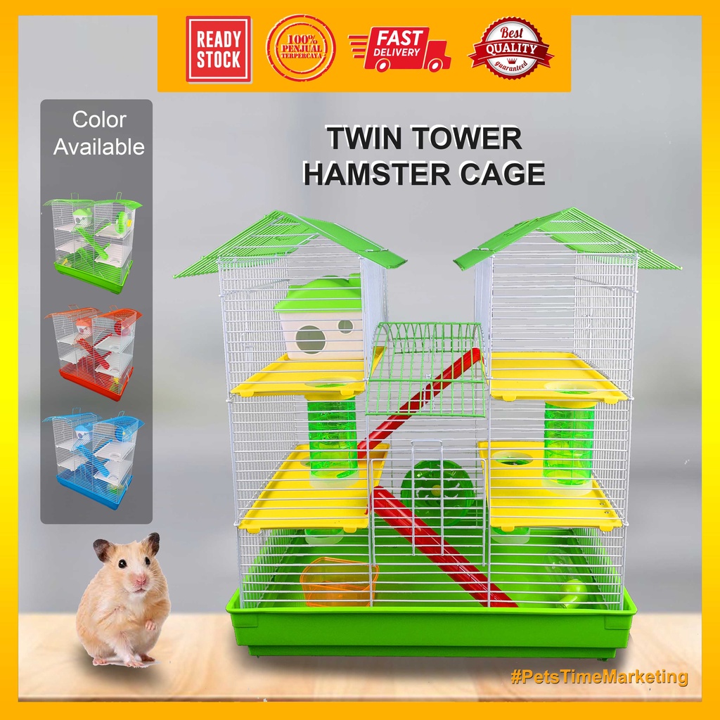 Hamster Cage Big Size Twin Towel / Sangkar Hamster Besar Berkembar