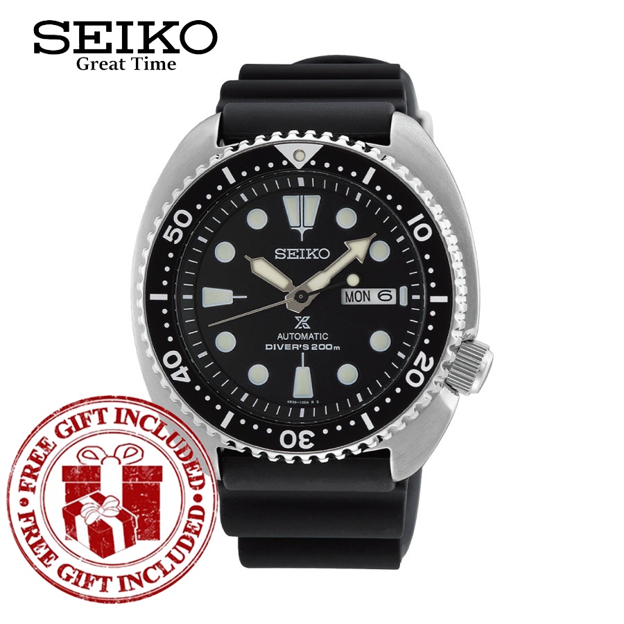 Seiko SRPE93K1 Men's Prospex Turtle Automatic Diver's 200M Black Dial ...