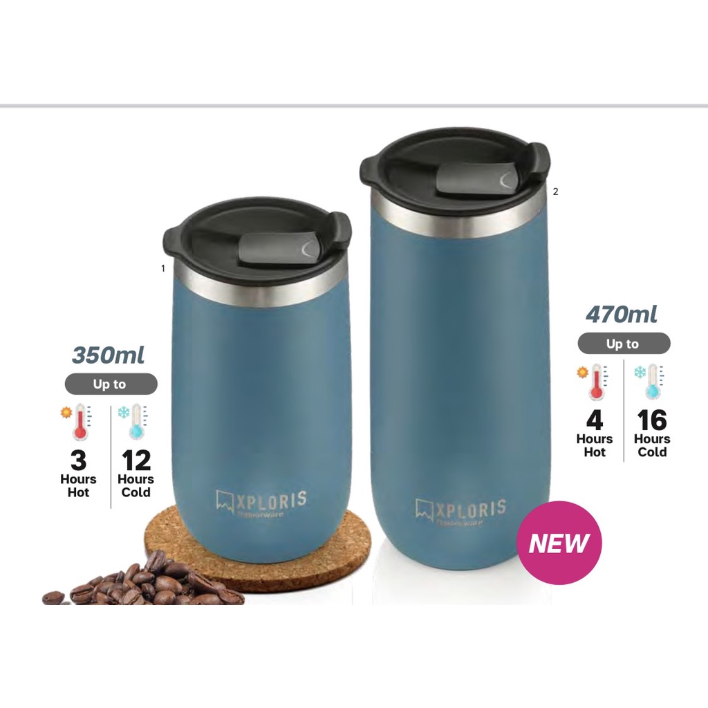 Tupperware Xploris Tumbler 470ml/350ml/ Thermal Flask/ Stainless Steel ...