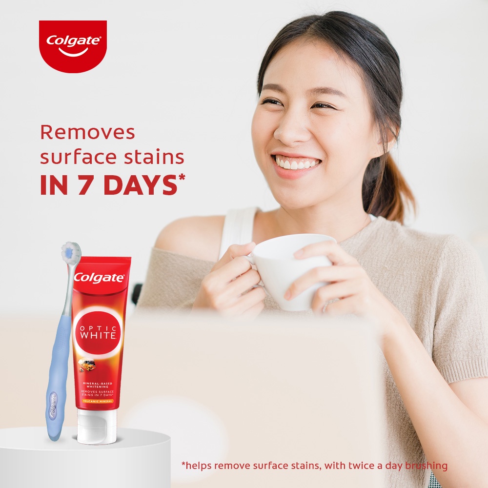 Colgate Optic White Exfoliating Mineral Toothpaste 100g Shopee Malaysia