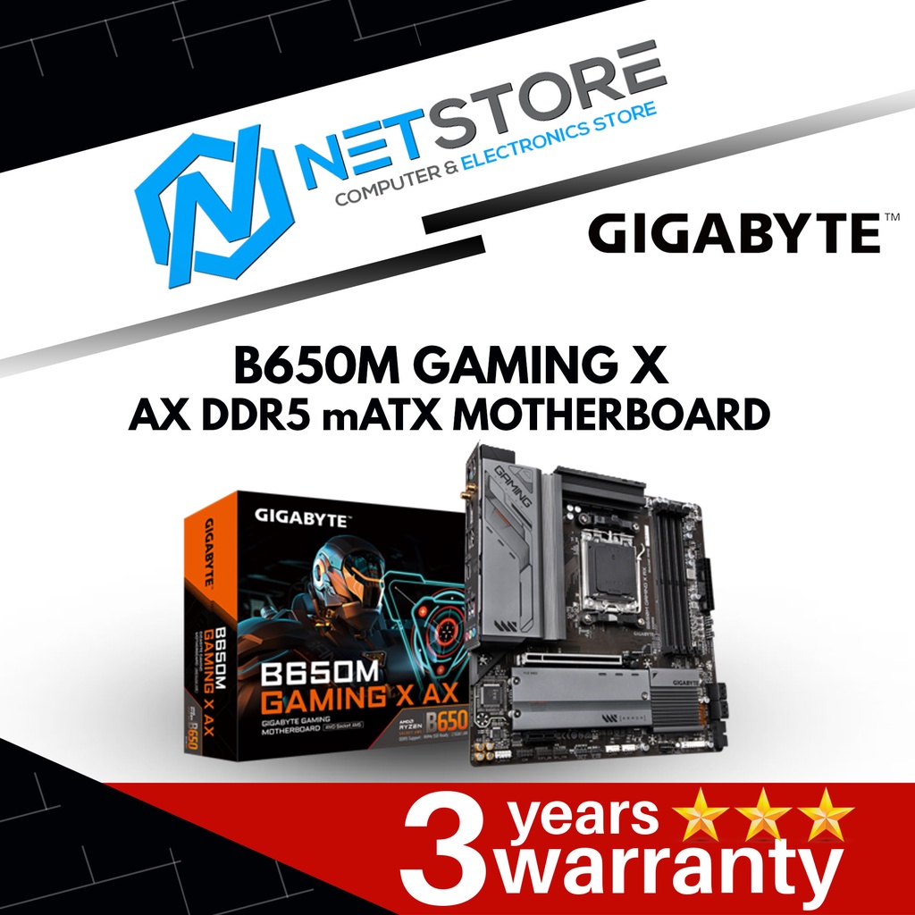 GIGABYTE B650M GAMING X AX DDR5 MATX MOTHERBOARD | Shopee Malaysia