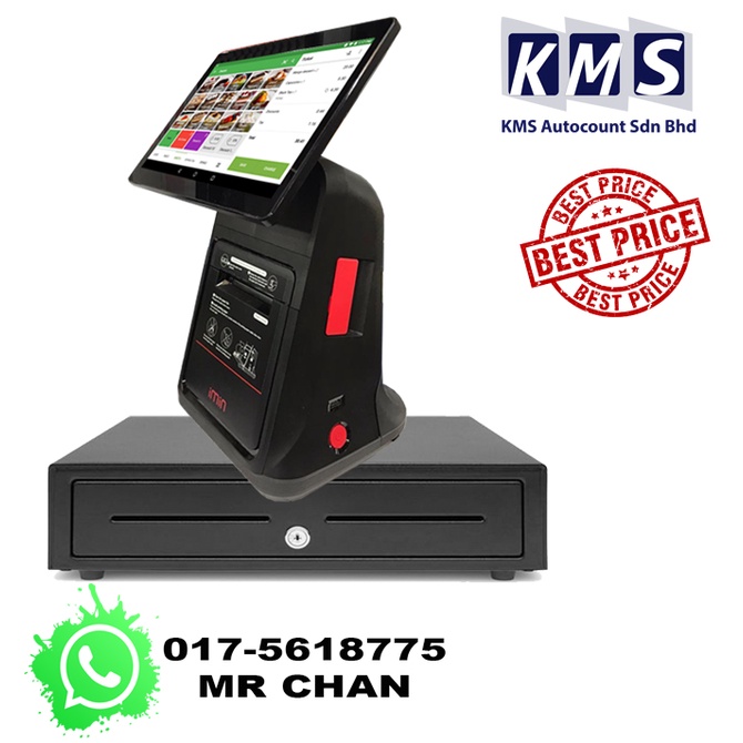 Android All in One 10inch + Cash Drawer + Loyverse software for FNB