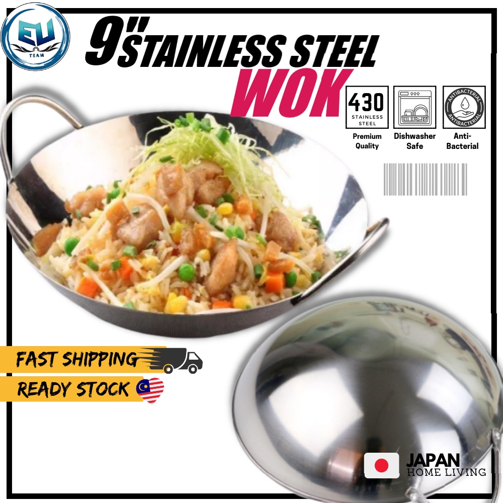 9/14/16 inch Stainless Steel Mini Wok With Welding handle/ kuali kecil ...