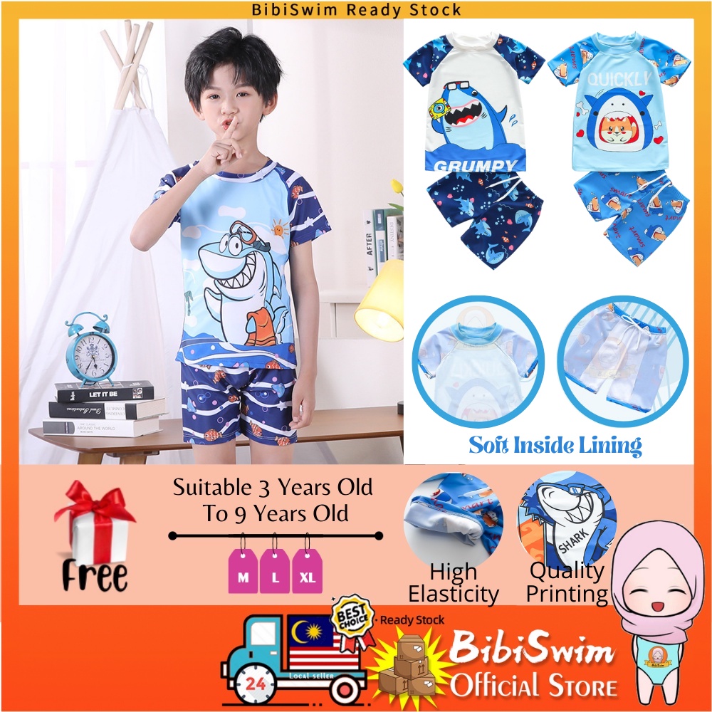 Kids Swimsuit Boy Baby Shark Swimming Suit 2 Piece Swimsuit Kanak