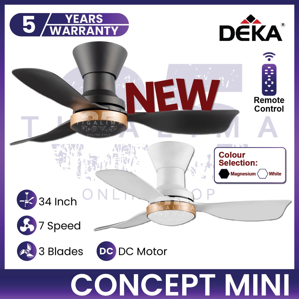 DEKA CONCEPT MINI 34Inch 3 Blades 7 Speed Forward+Reverse DC Motor