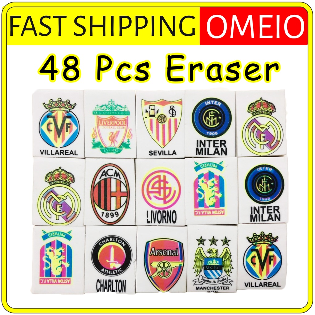 Collection Ancient Type Football Flags Eraser with Name / World Cup
