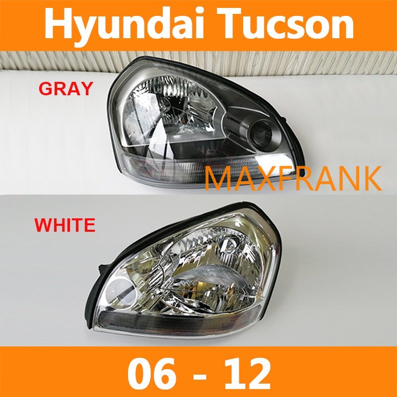 For Hyundai Tucson 0612 Headlamp Assembly With Gray Background And White Background headlamp