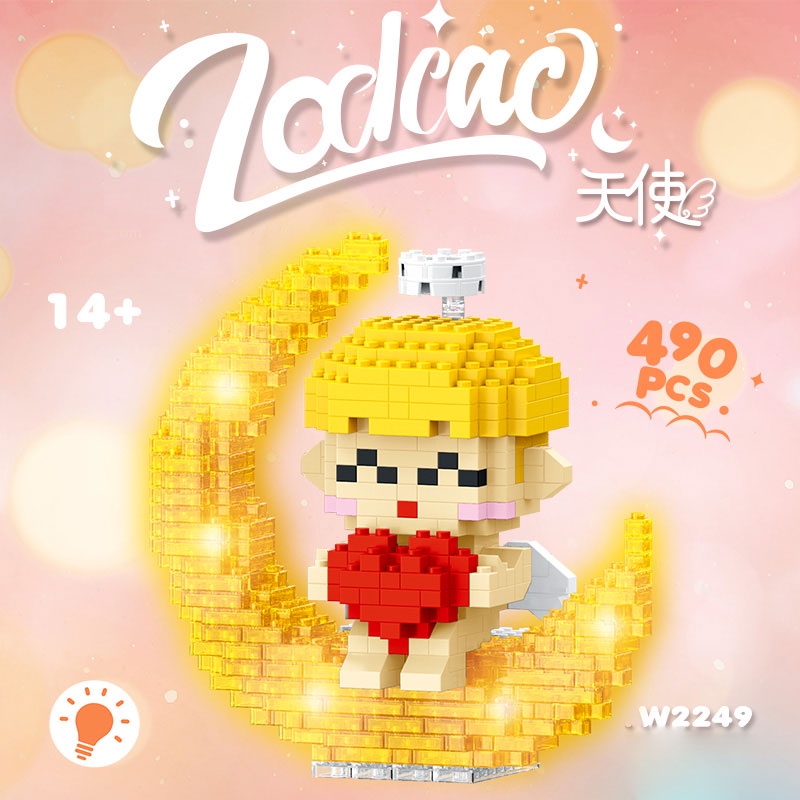 Twelve constellations Cartoon series mini small particle building block ...