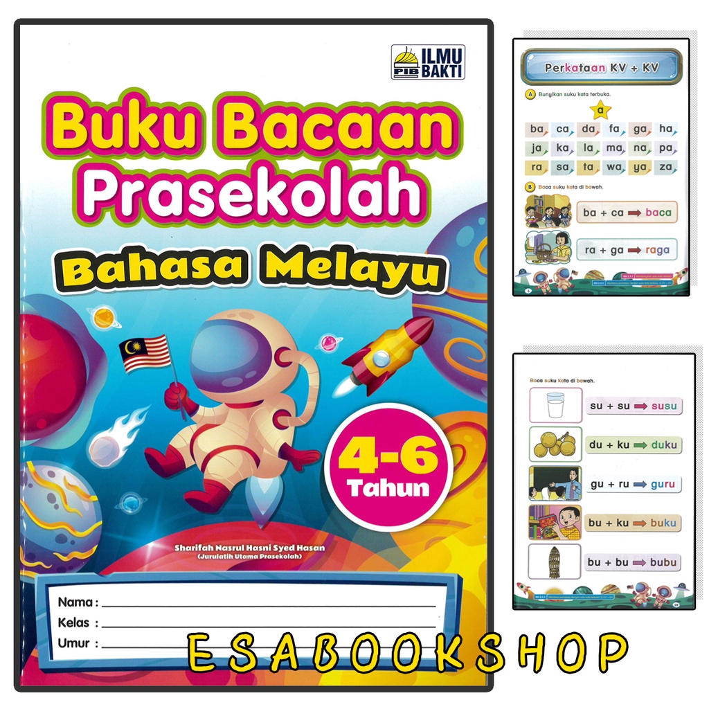 (ESA)PIB BUKU BACAAN PRASEKOLAH B.MELAYU(4~6 THN) | Shopee Malaysia