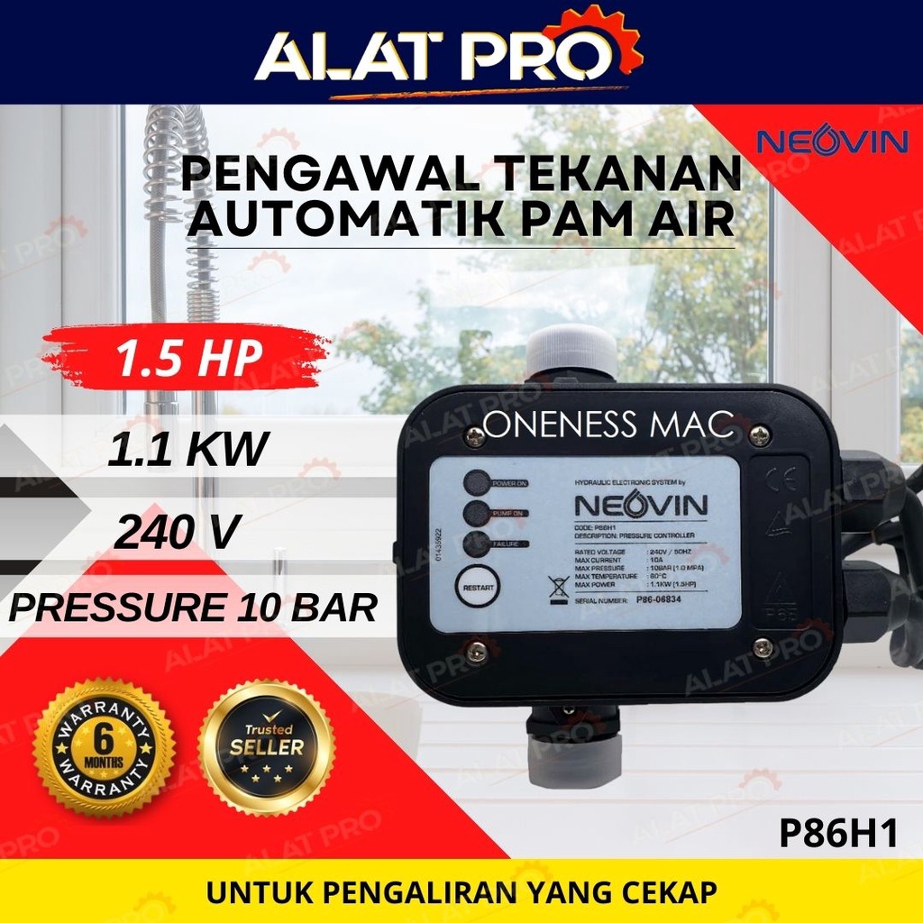 NEOVIN Water Pump Automatic Pressure Controller P86H1 Pengawal