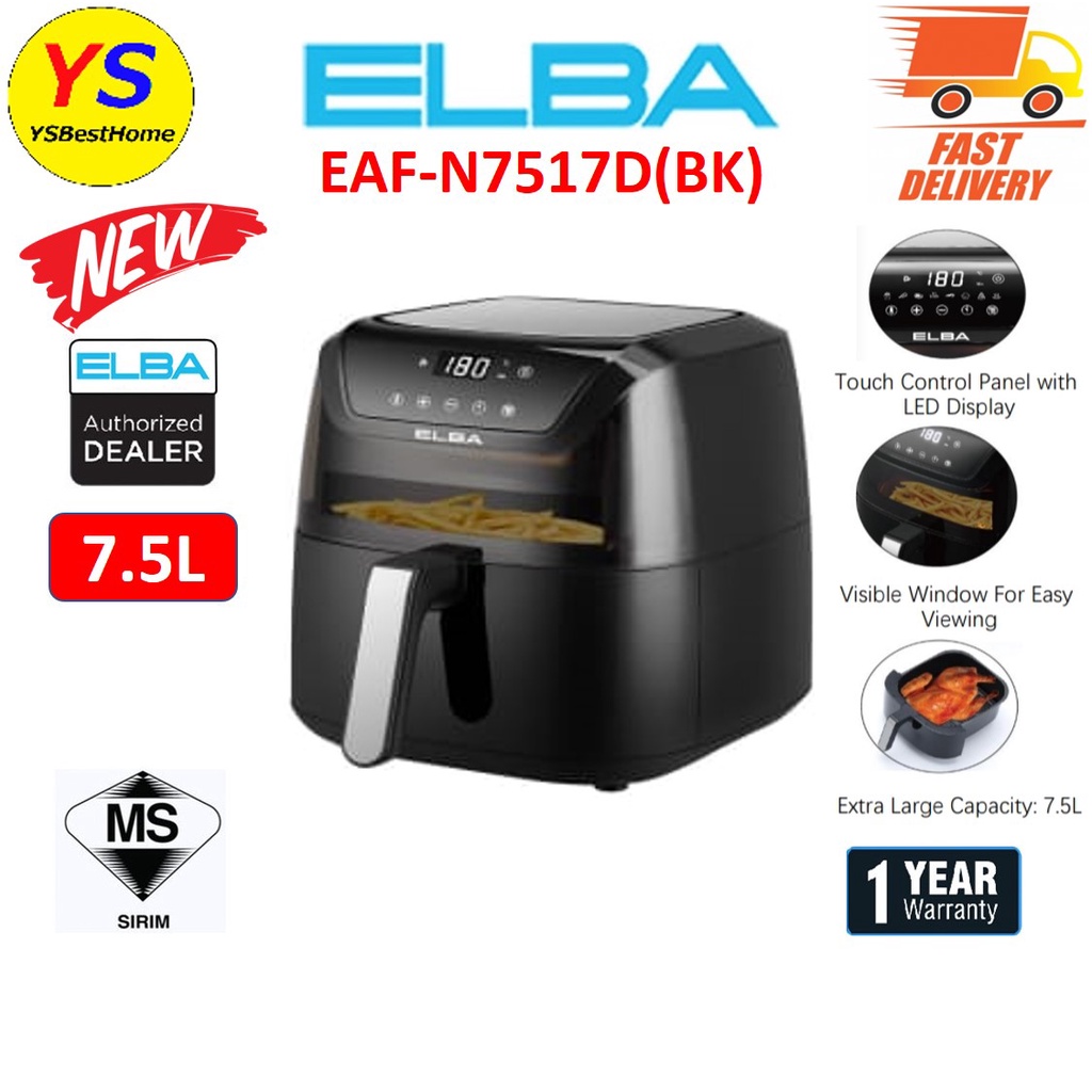 ELBA DIGITAL AIR FRYER (7.5L) EAFN7517D(BK) / (5.0L) EAFK5130D(SS
