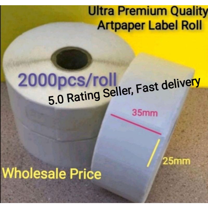 Barcode Label 35mm x 25mm Artpaper Sticker Ultra Premium Quality ...