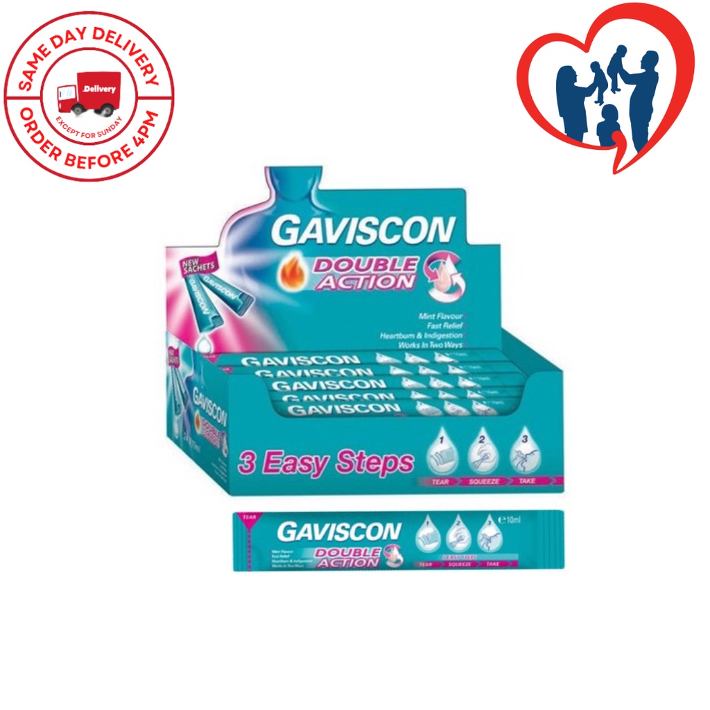 GAVISCON DOUBLE ACTION SACHET 10ML (EXP:09/2023) | Shopee Malaysia