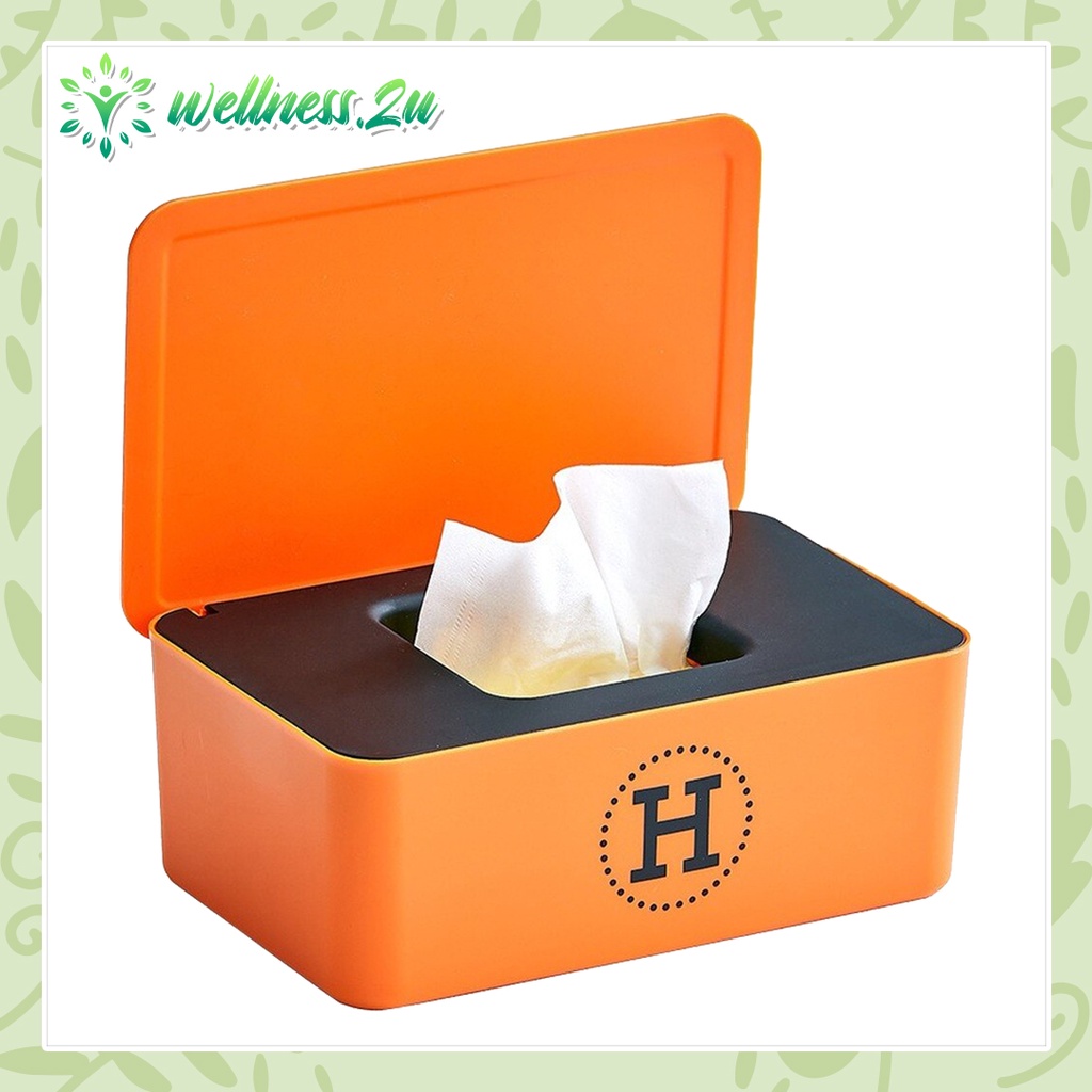 Face Mask Storage Tissue Box (Orange and Blue) | Shopee Malaysia
