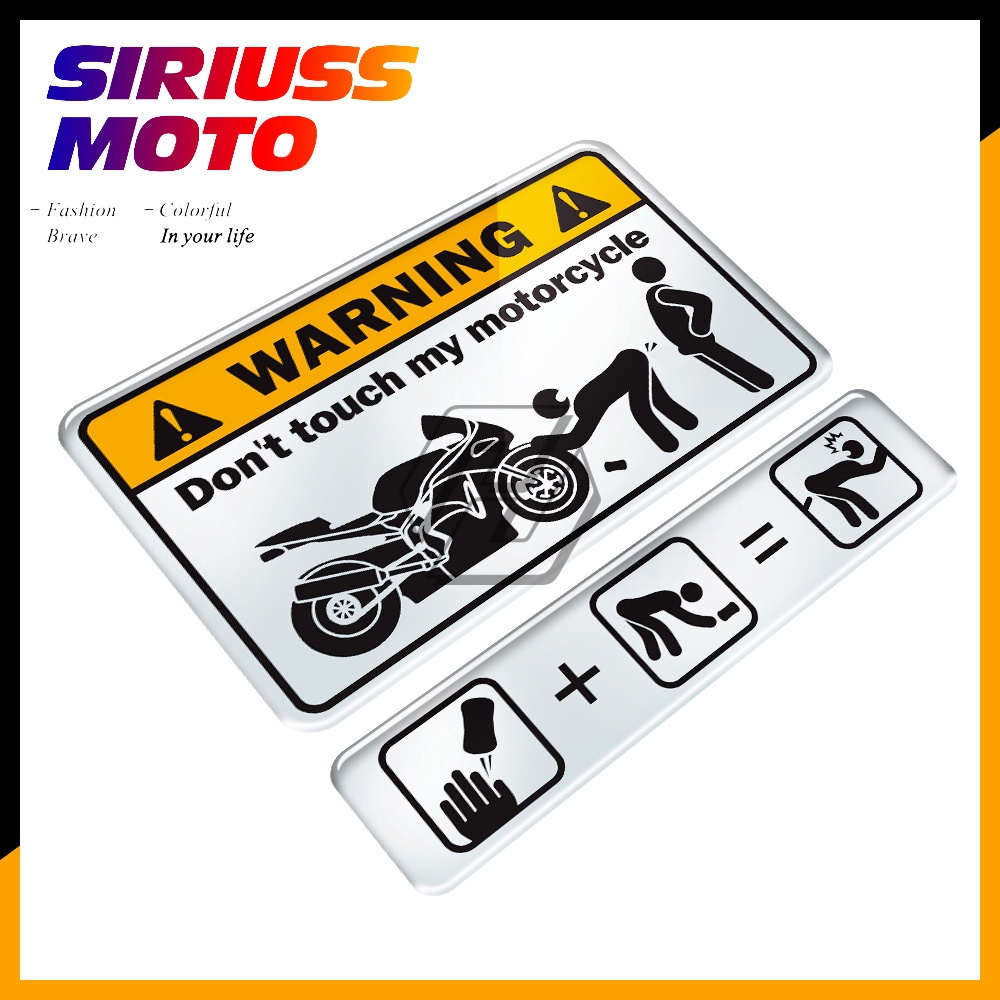 3d Warning Sticker Don T Touch My Motorcycle Tank Sex Decal Case For Universal Kawasaki Yamaha