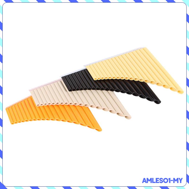 Pan Flutes C Key Black 18 Tube Lightweight Sliding Mouth Blowing Row