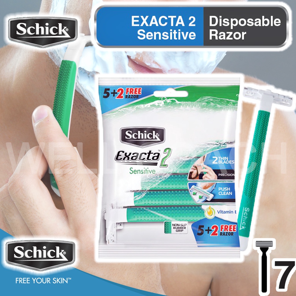 Schick Exacta 2 Sensitive Shaving Razor (5 + 2 Pcs) | Shopee Malaysia