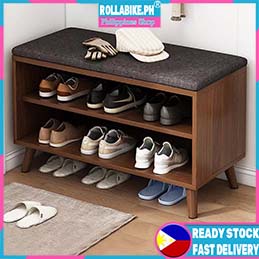 Wooden Shoe Storage Shelf Rack Organizer Sofa Door side shoe rack ...