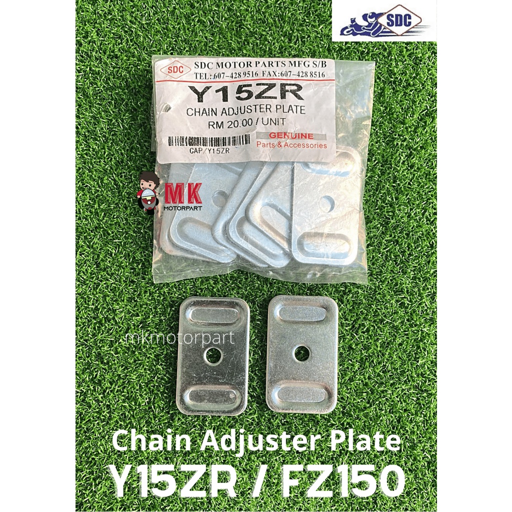 (2Pcs) PLATE Chain Adjuster Yamaha Y15zR / FZ150 Old / LC150 Exciter