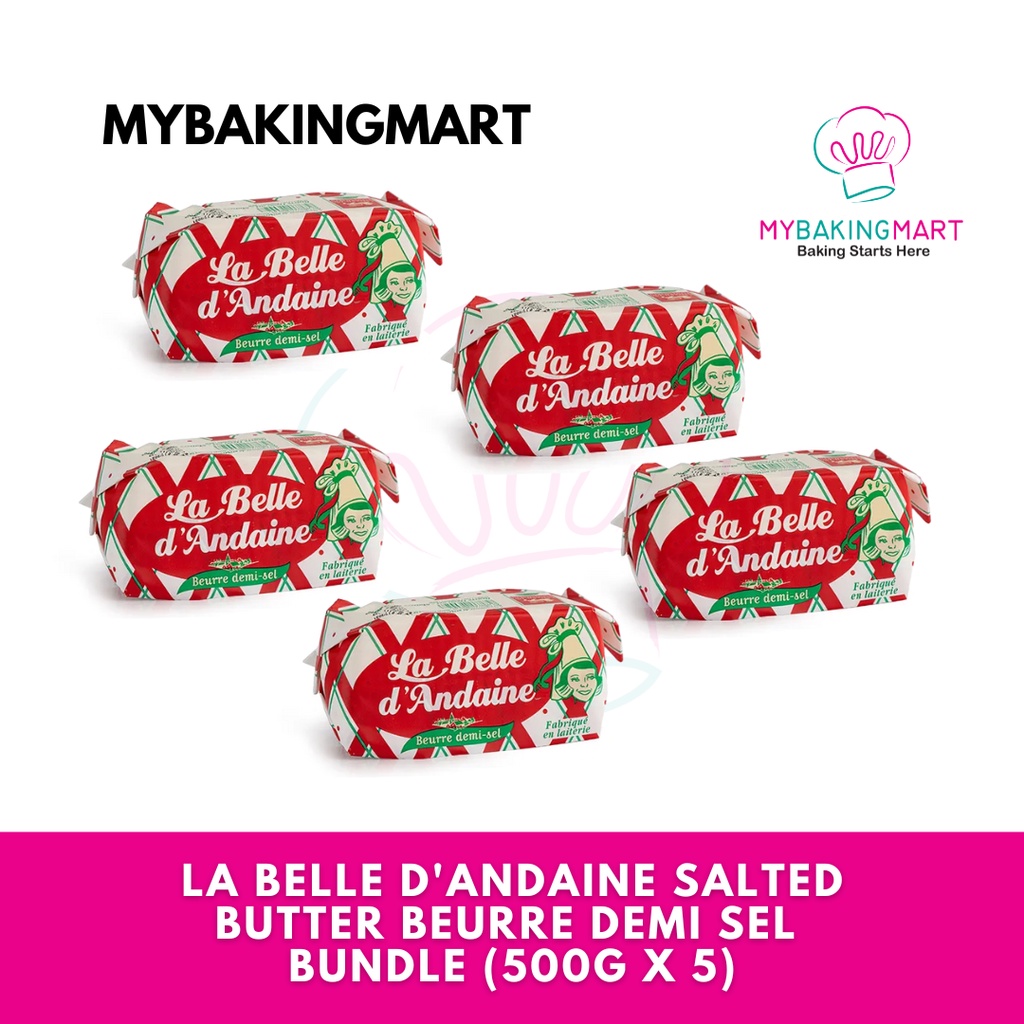 La Belle D'Andaine Salted Butter Beurre demi sel (500g x 5) Butter