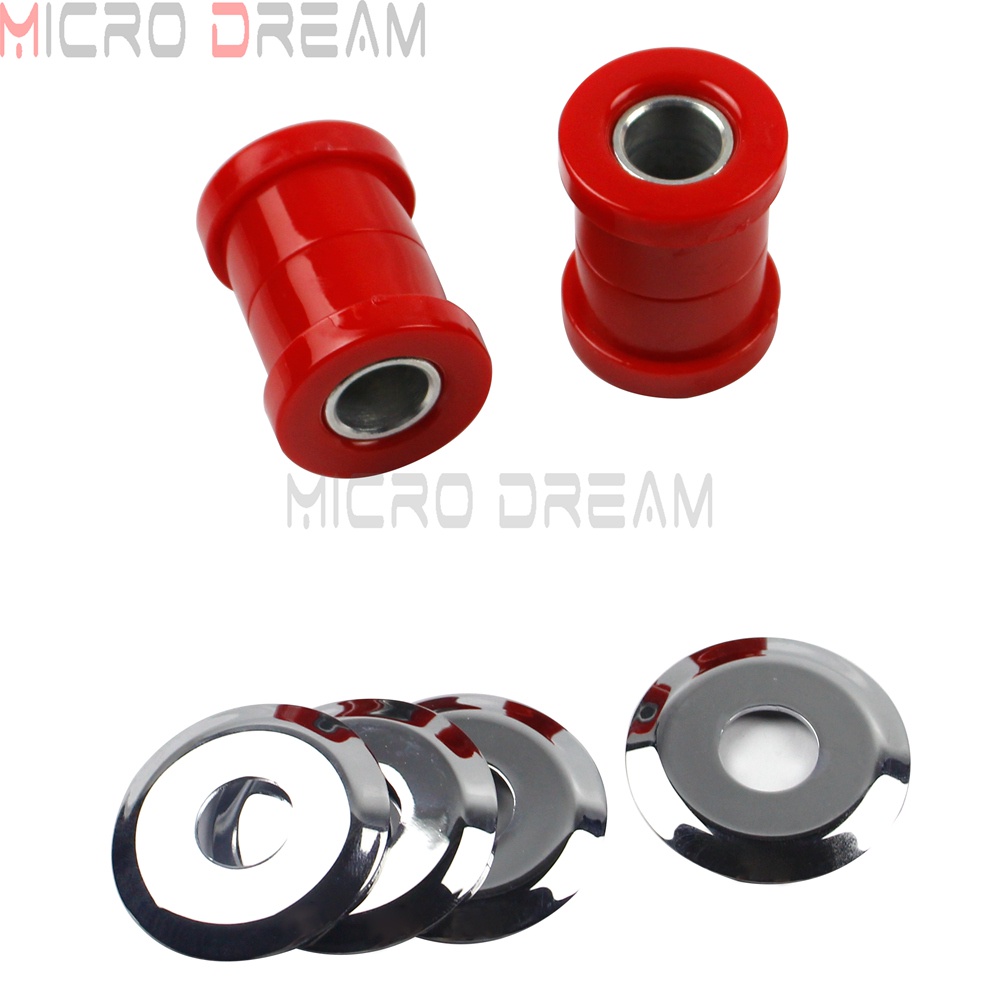 Red Polyurethane Handlebar Riser Bushings for Harley Big Twins