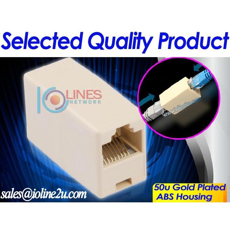 RJ45 8PIN NETWORK CABLE CONNECTOR JOINTER COUPLER JOINT Cat5e